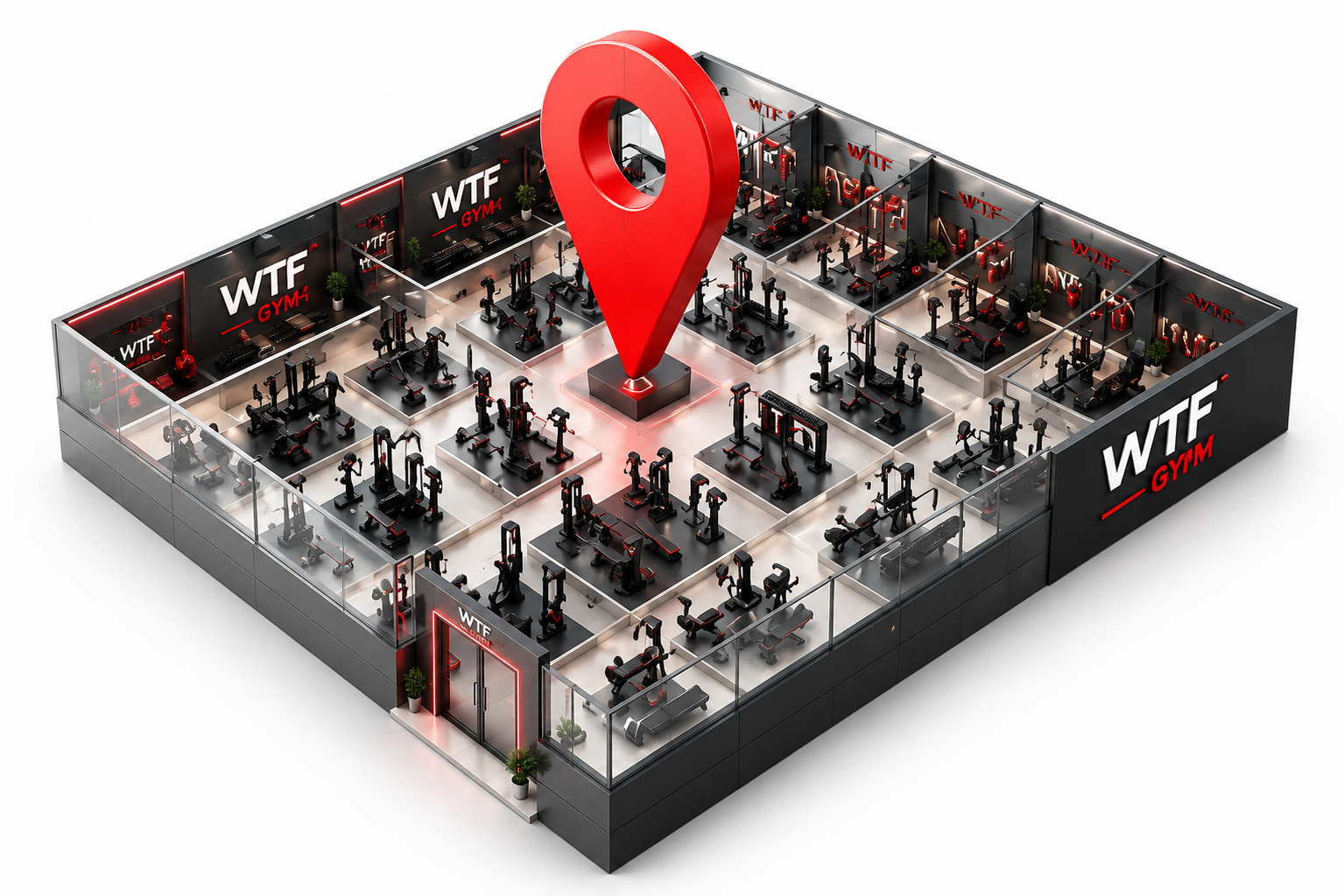 WTF Gym Isometric Floor Plan